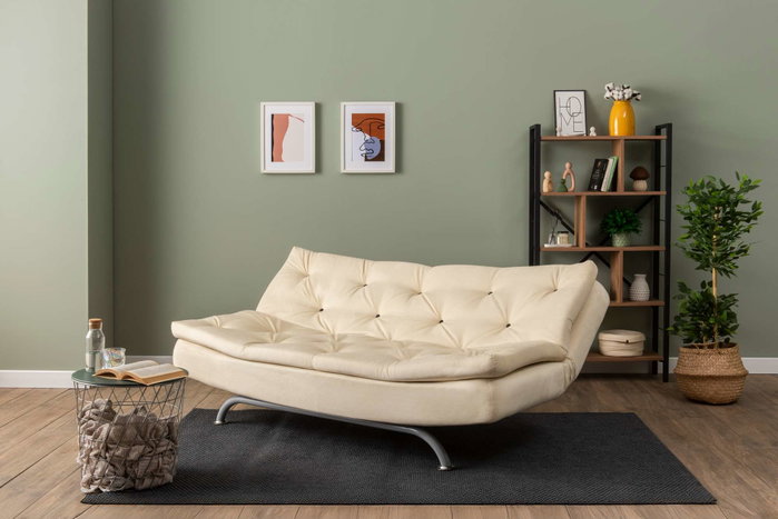 Atelier Del Sofa Rivo - Sofá-Cama de 3 Plazas Crema Atelier Del Sofa Rivo - Sofá-Cama de 3 Plazas Crema